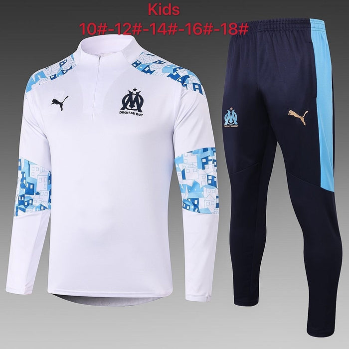 Maillot 2021 half pull Marseille Blanc children's wear