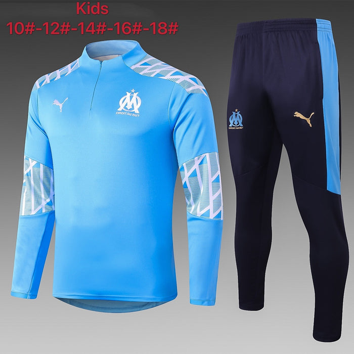 Maillot 2021 half pull Marseille light Bleu children's wear