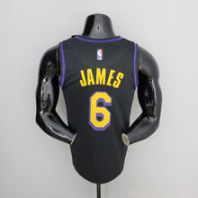 Maillot 2021 JAMES#6 Los Angeles Lakers Noir Latin Noir NBA