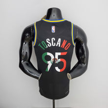 Maillot 2022 75th Anniversaire Golden State Warriors TOSCANO#95 Mexique Édition Noir NBA