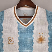 Maillot 2022 Argentine Commemorative Édition Blanc Bleu