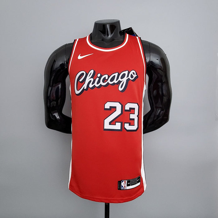 Maillot 2022 Bulls Jordan #23 City Édition Rouge NBA