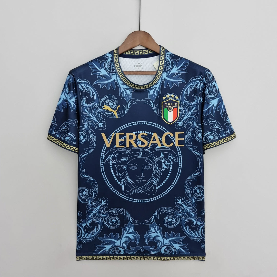 Maillot 2022 Italie x Versace Bleu