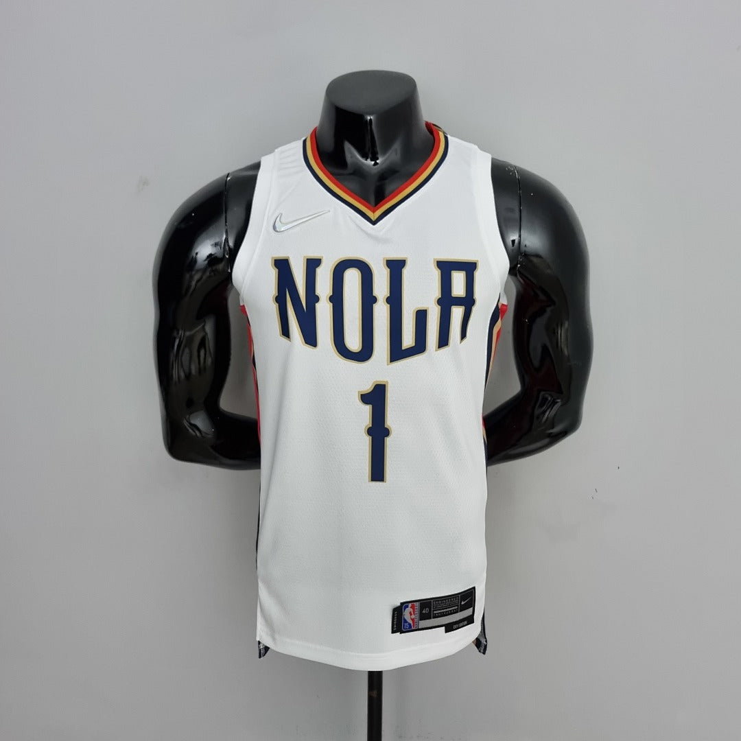 Maillot 2022 Nouveau Orleans Pelicans City Édition Williams #1 Blanc NBA
