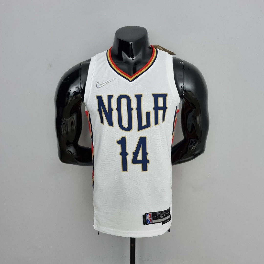Maillot 2022 Nouveau Orleans Pelicans Ingram#14 City Édition Williams #1 Blanc NBA