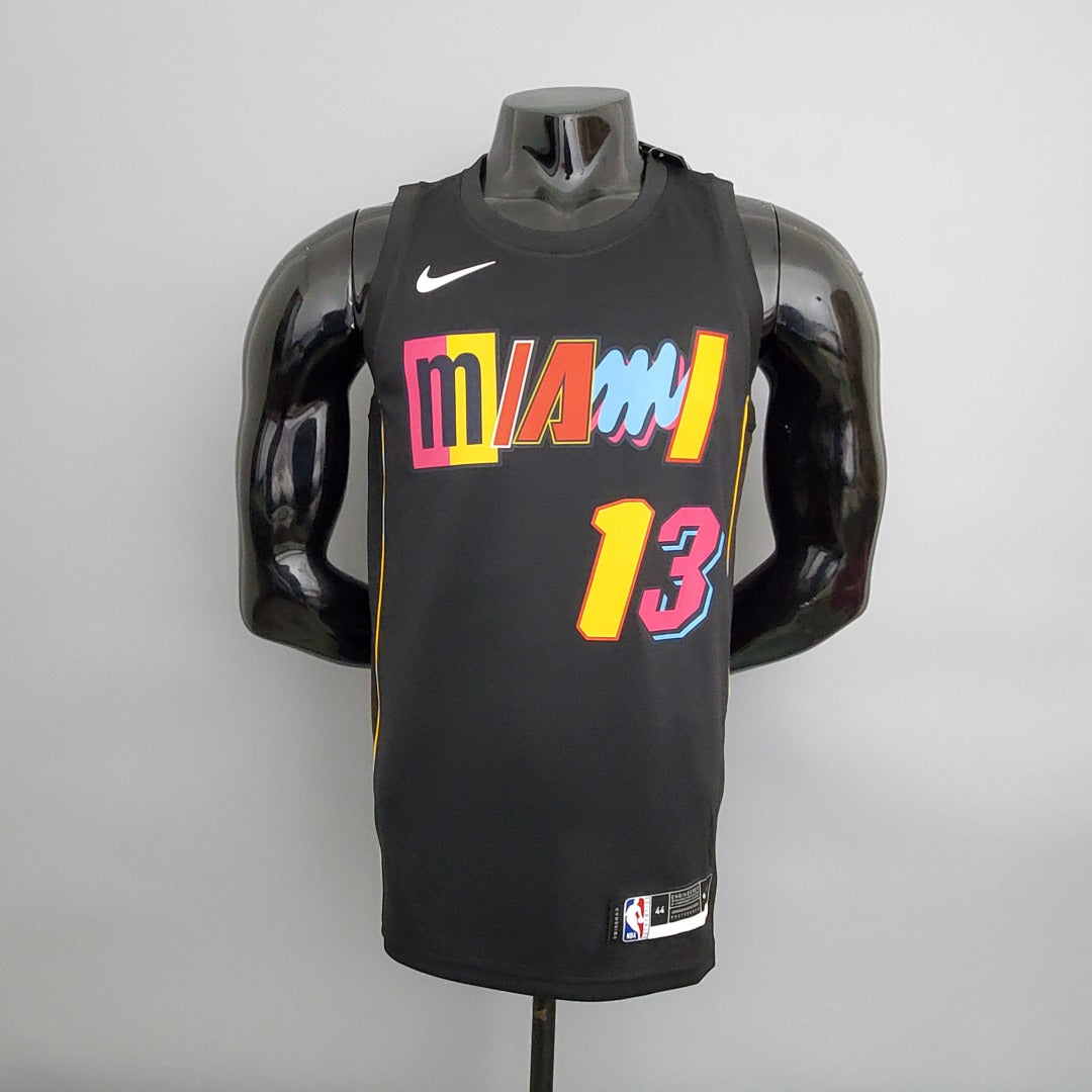 Maillot 2022 Saison Heat Adebayor #13 City Édition Noir NBA