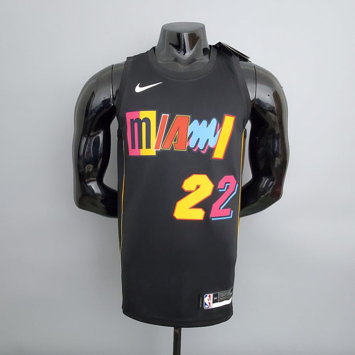 Maillot 2022 Saison Heat Team Butler #22 City Édition Noir NBA