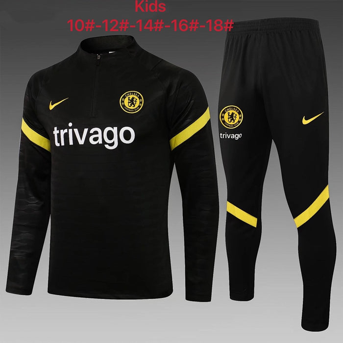 Maillot 2122 half pull Chelsea Noir children's wear