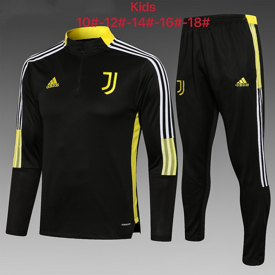 Maillot 2122 half pull Juve Noir (Blanc edge) children's wear
