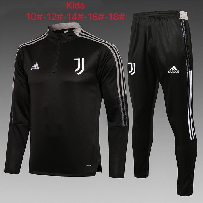 Maillot 2122 half pull Juve Noir children's wear
