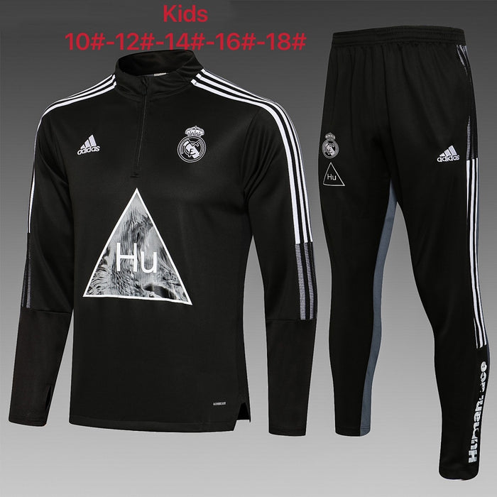 Maillot 2122 half pull Real Madrid Noir children's wear