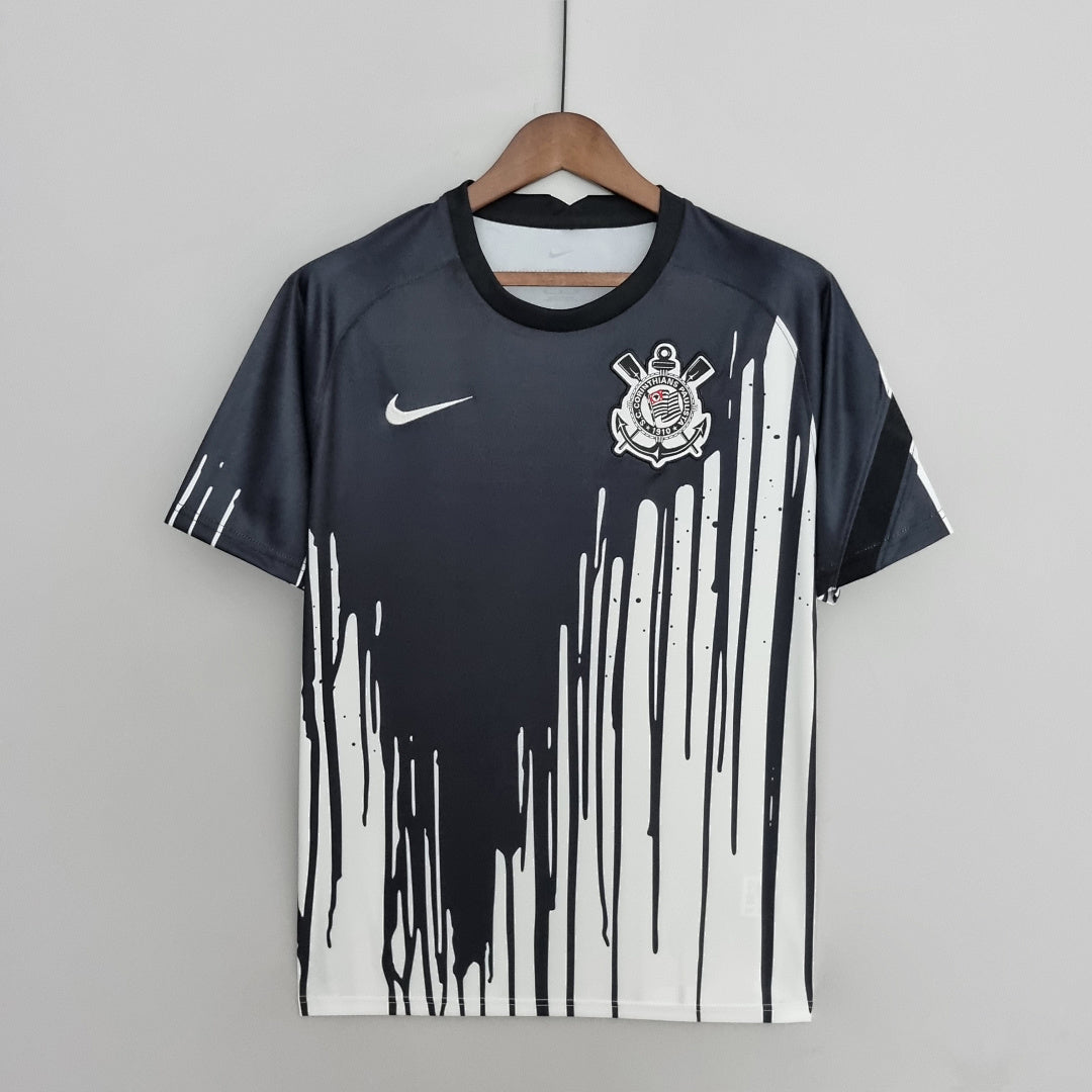 Maillot 22/23 Corinthians Pre Game Noir & Blanc