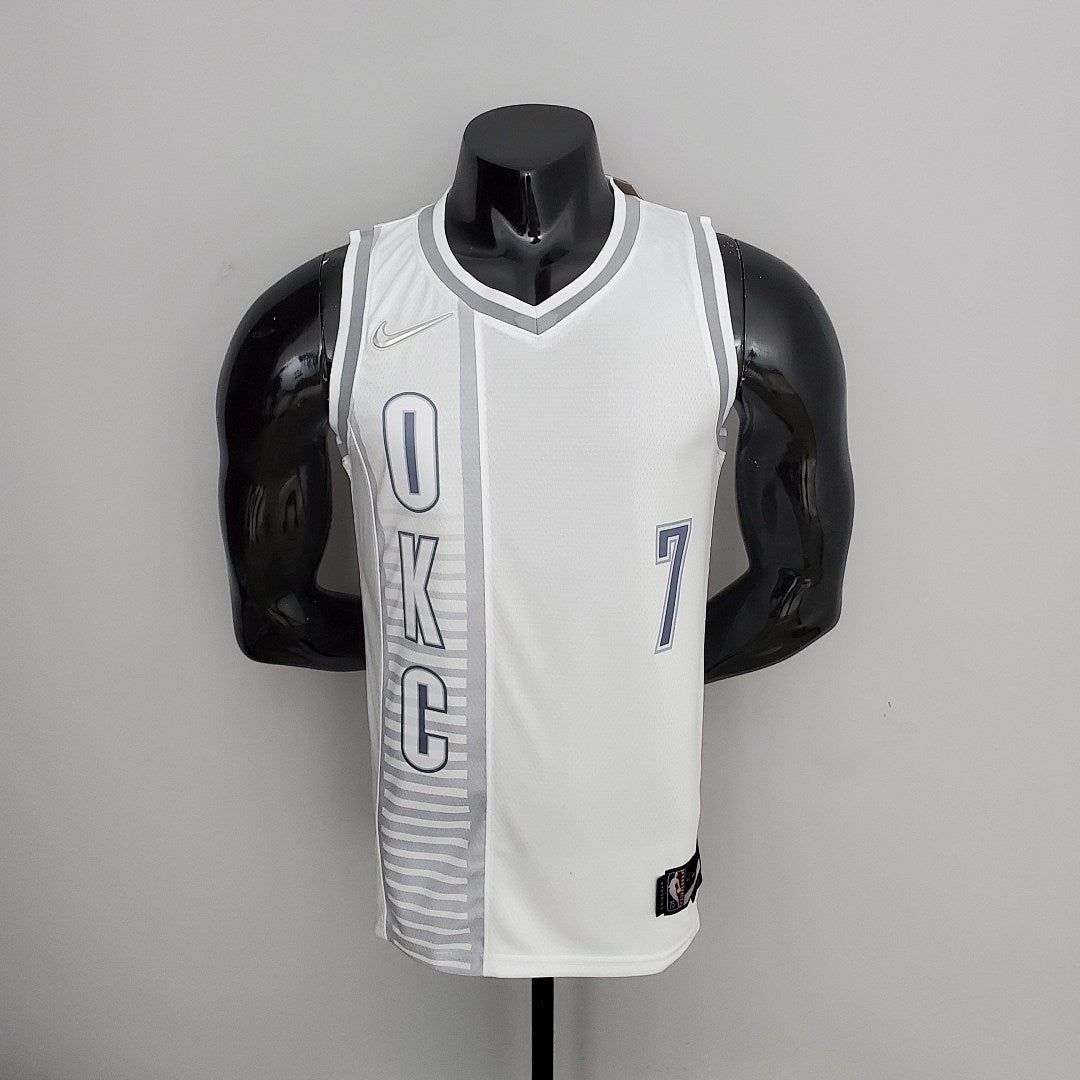 Maillot 75th Anniversaire 2202 Saison Oklahoma City Thunder ANTHONY#7 City Édition Blanc NBA