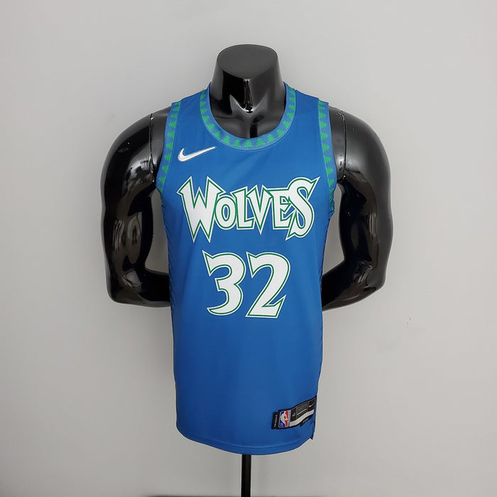 Maillot 75th Anniversaire 2202 Saison TOWNS#32 Minnesota Timberwolves City Édition Bleu NBA