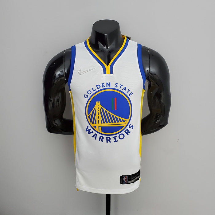 Maillot 75th Anniversaire Golden State Warriors Thompson #11 Mexique Édition Blanc NBA