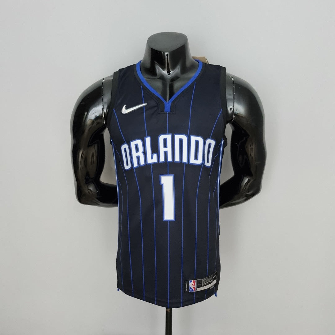 Maillot 75th Anniversaire McGrady #1 Orlando Magic Noir NBA