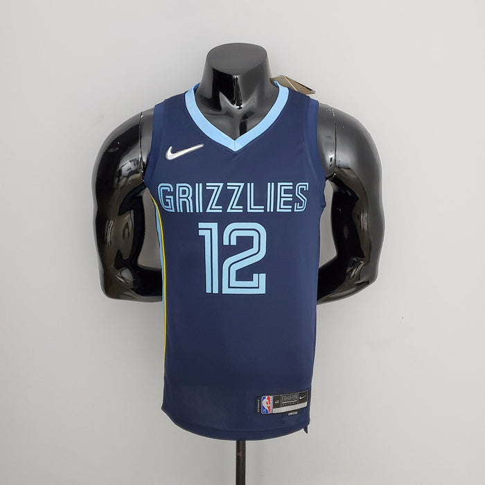 Maillot 75th Anniversaire Memphis Grizzlies MORANT#12 Marine Bleu NBA