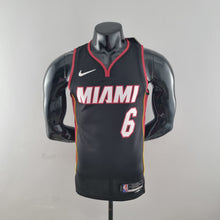 Maillot 75th Anniversaire Miami Heat JAMES #6 Noir NBA