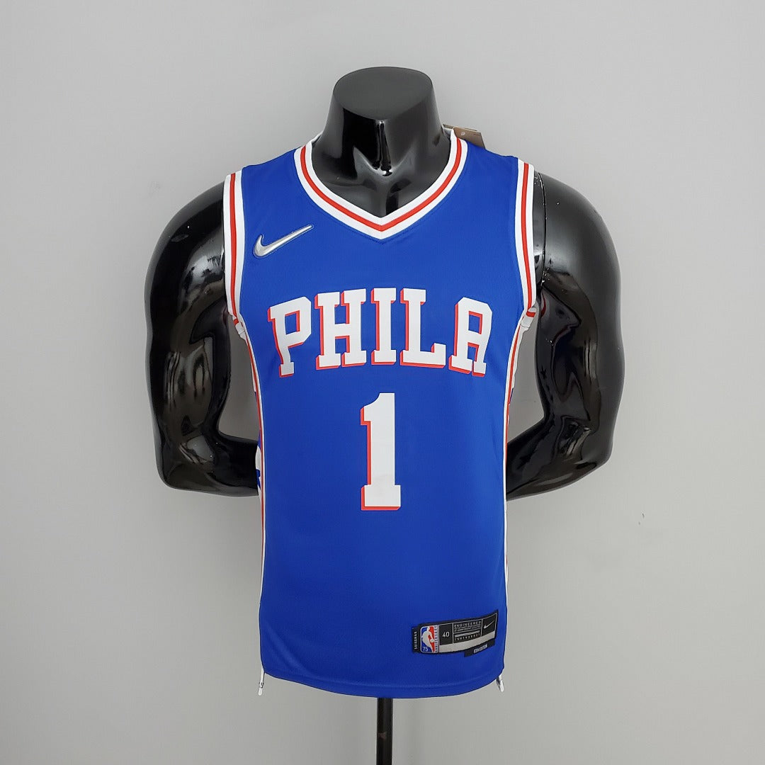 Maillot 75th Anniversaire Philadelphia 76ers HARDEN#1 Bleu NBA