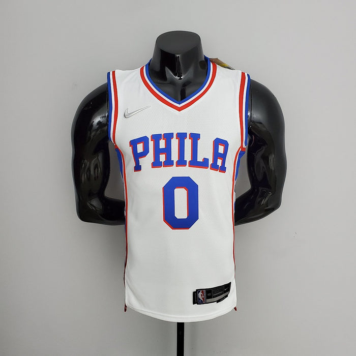 Maillot 75th Anniversaire Philadelphia 76ers MAXEY#0 Blanc NBA