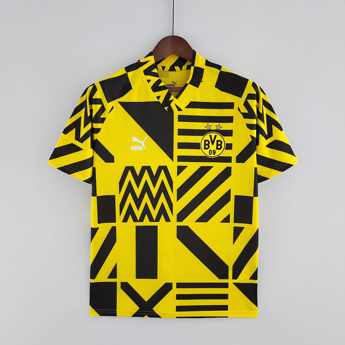 Maillot Avant match 22/23 Dortmund Jaune Noir