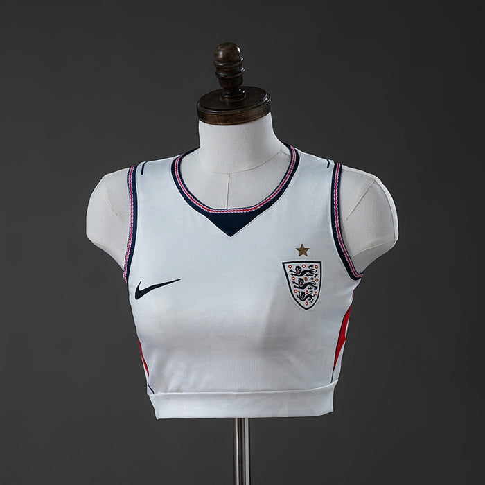 Maillot Domicile Angleterre 2026 Femme's Crop Top Style Vest