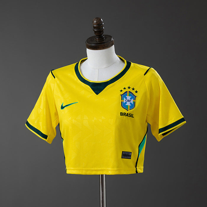 Maillot Domicile Brésil 2026 Femme's crop top style