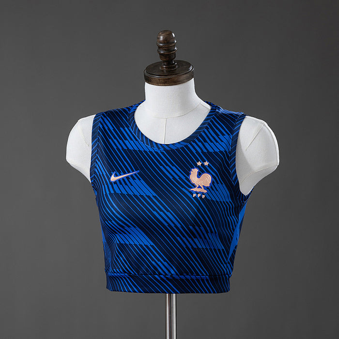 Maillot Domicile France 2026 Femme's Crop Top Style Vest