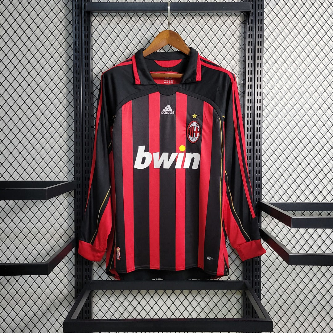 Maillot Domicile Rétro Manches Longues 2006 07 AC Milan