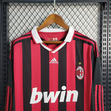Maillot Domicile Rétro Manches Longues 2009 10 AC Milan