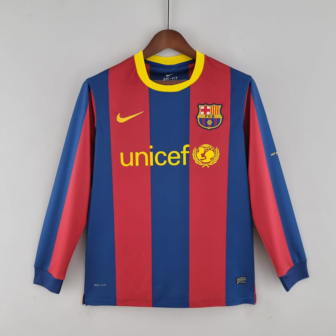 Maillot Domicile Rétro Manches Longues Barcelona 2006 UEFA Champions League