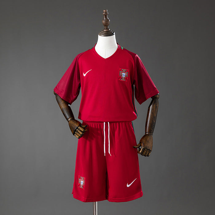 Maillot Domicile Rétro Portugal 16/17 Enfant Kit
