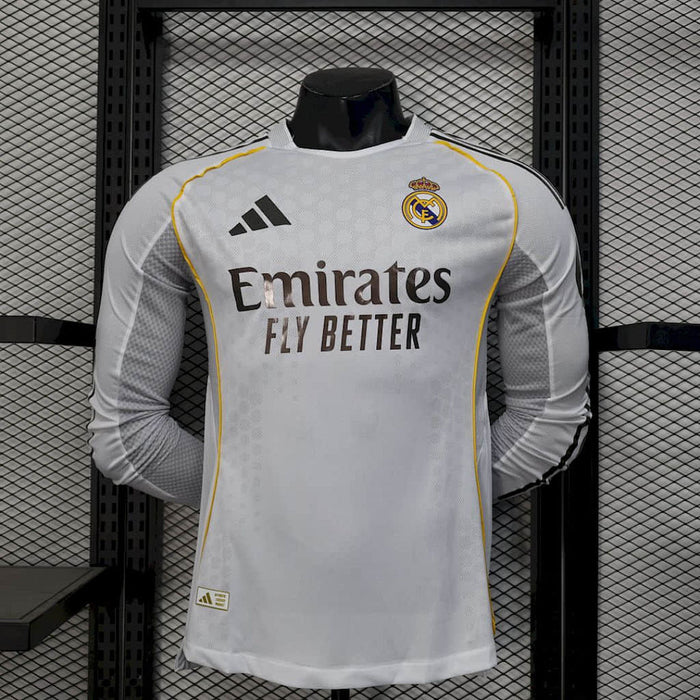Maillot Domicile Version Joueur Manches Longues Real Madrid 2025/26 s