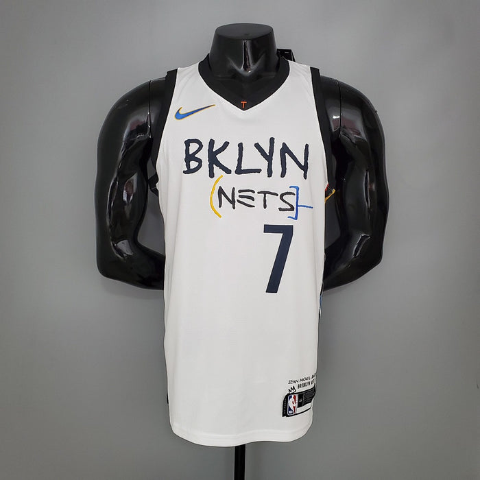 Maillot DURANT#7 Brooklyn Nets graffiti Blanc NBA