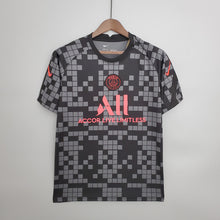 Maillot Entraînement 21/22 suit PSG Noir and Gris plaid