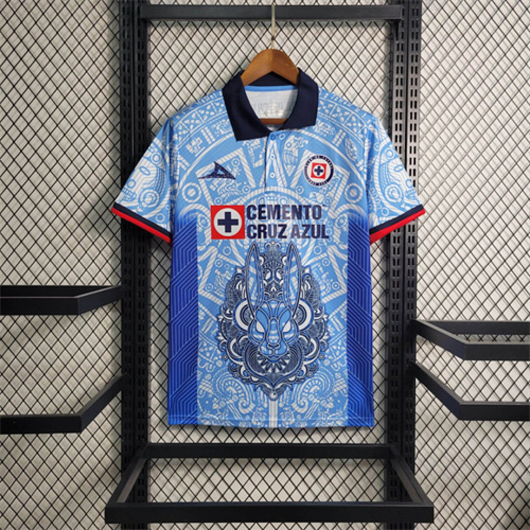 Maillot Extérieur 23 24 Bleu Cross Blanc Day Of The Dead