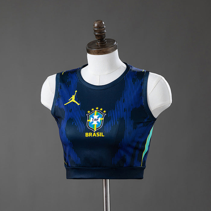 Maillot Extérieur Brésil 2026 Femme's Crop Top Style Tank Top