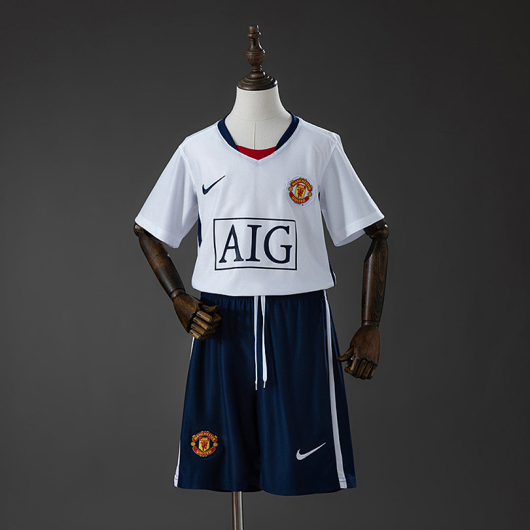 Maillot Extérieur Rétro M U 0809 (League Édition) Enfant Kit Size 16 2