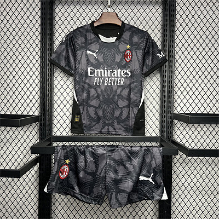 Maillot Gardien AC Milan 2024/25 Noir Enfant Kit
