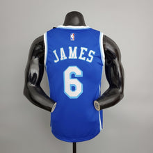Maillot Lakers James#6 Latin Night (High Head) Bleu NBA