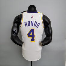 Maillot Lakers Rondo#4 Crew Neck Blanc NBA