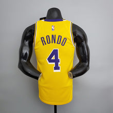 Maillot Lakers Rondo#4 Crew Neck Jaune NBA