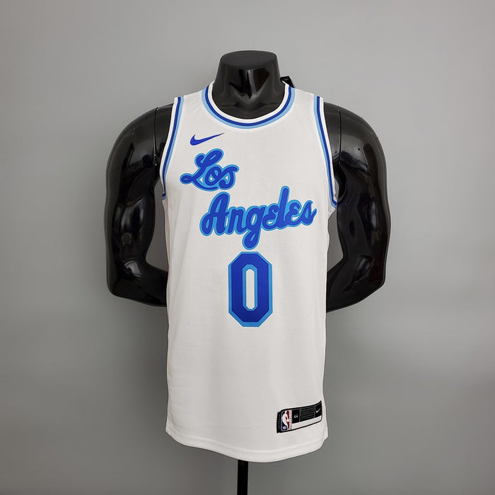 Maillot Lakers Westbrook#0 Latin Night (High Head) Blanc NBA