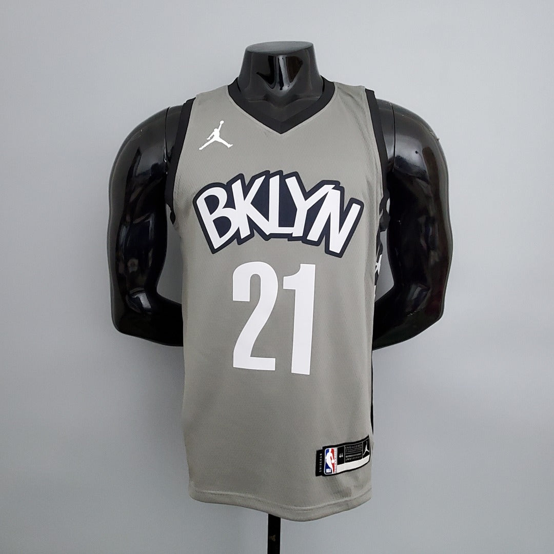 Maillot Nets Aldridge #21 Flyer Gris NBA