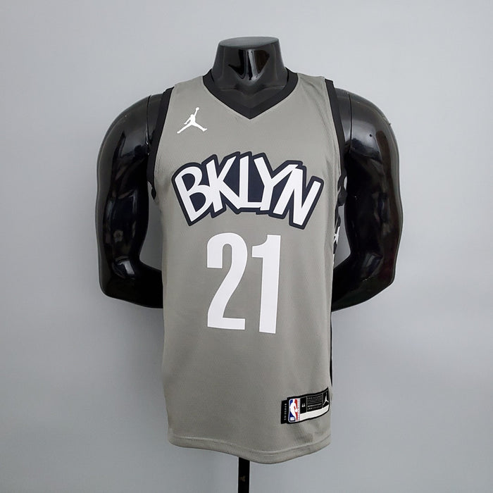 Maillot Nets Aldridge #21 Flyer Gris NBA
