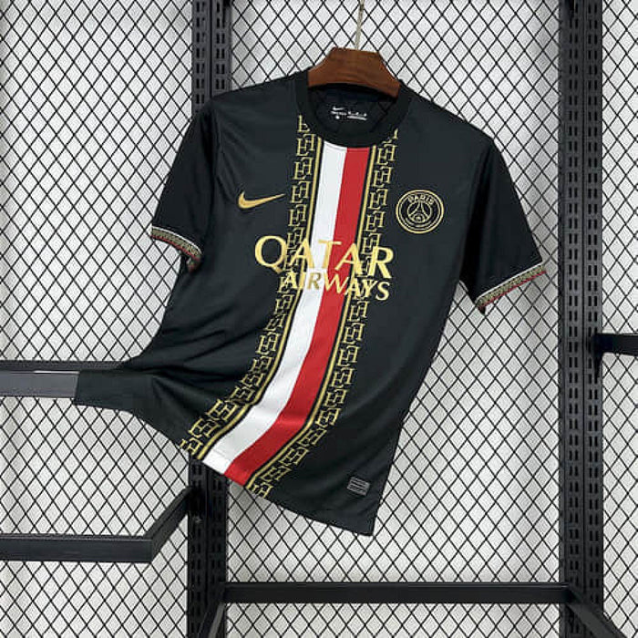 Maillot Paris Saint Germain 2025/26 Noir and Or Édition