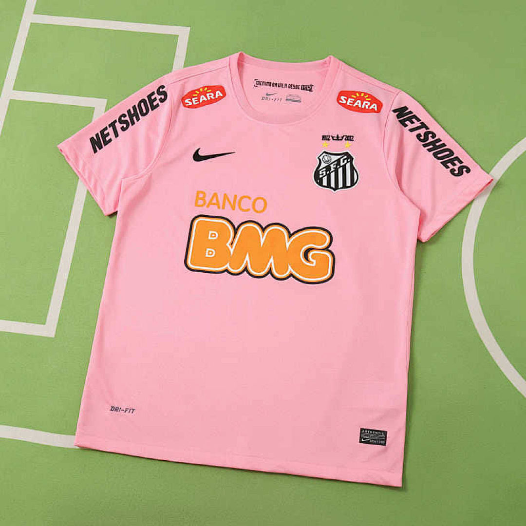Maillot Rétro 2013 Saison Santos FC Rose Fan version