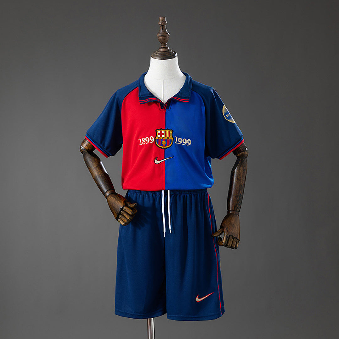 Maillot Rétro Barcelona 100th Anniversaire Enfant Kit