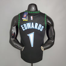 Maillot Rétro EDWARDS#1 2018 Timberwolves Noir NBA