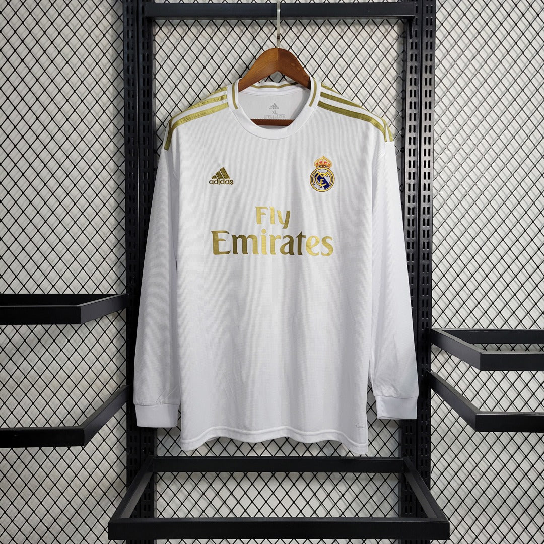 Maillot Rétro Manches Longues 19 20 Real Madrid Main